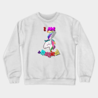 unicorn 7th birthday: I am 7 and magical Crewneck Sweatshirt